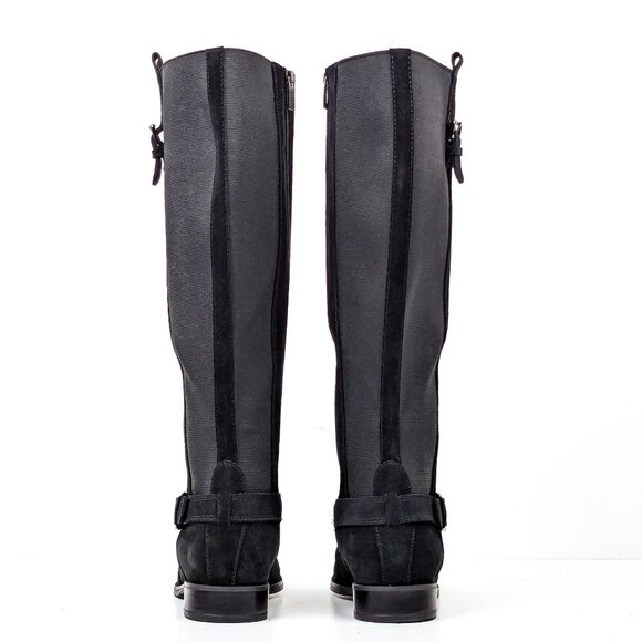 La Canadienne Wmn Lentina Black Leather Buckle Riding Equestrian Boots Sz 10 - Picture 4 of 10